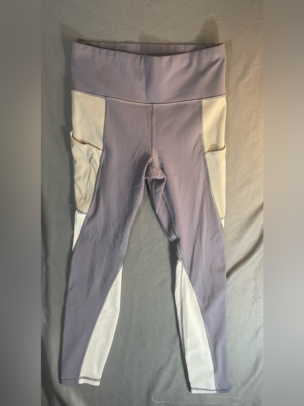 Athleta Lavender High-Rise Colorblock Leggings